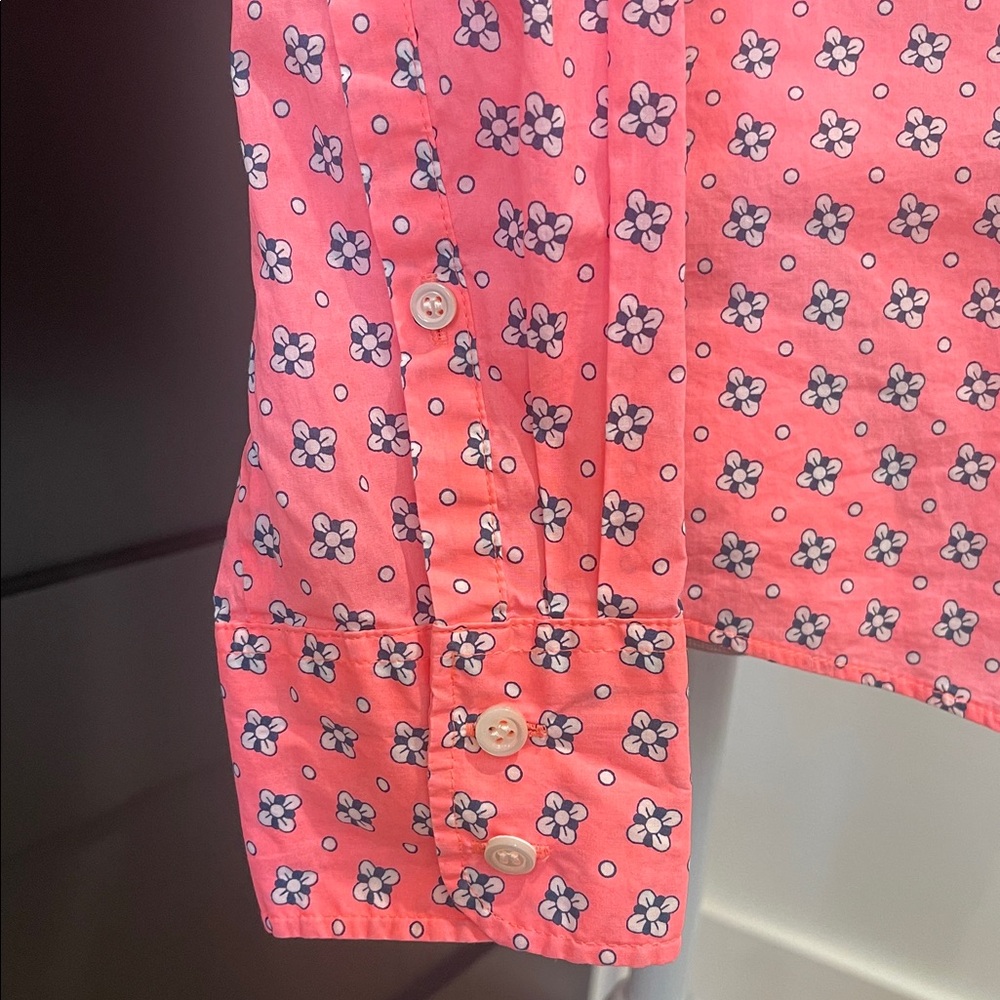J.Crew Pink Coral Perfect Cottagecore Button-Down Shirt Size 4 - Picture 5 of 8